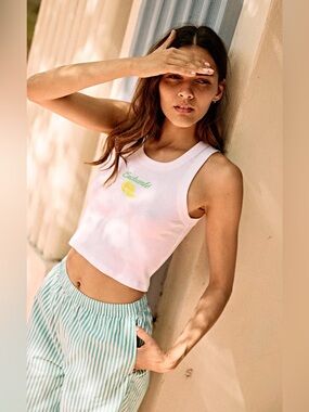 Enchante Cropped Lemon Market Tank